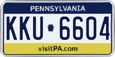 PA license plate KKU6604