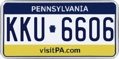 PA license plate KKU6606