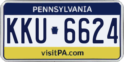PA license plate KKU6624