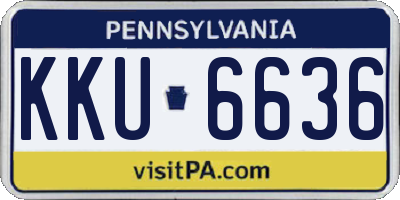 PA license plate KKU6636