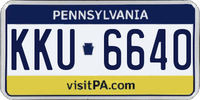 PA license plate KKU6640