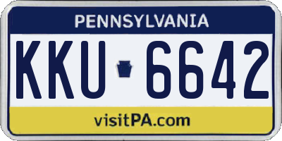 PA license plate KKU6642