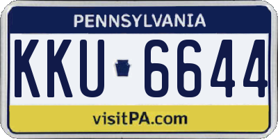 PA license plate KKU6644