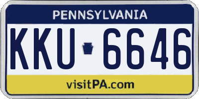 PA license plate KKU6646