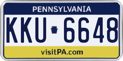 PA license plate KKU6648