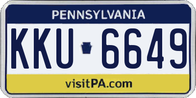 PA license plate KKU6649
