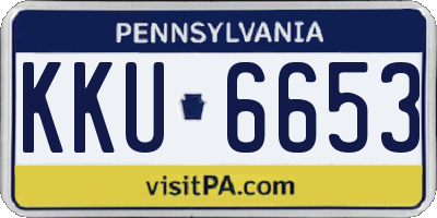 PA license plate KKU6653