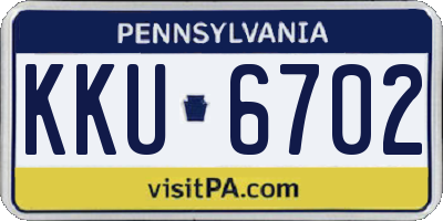 PA license plate KKU6702