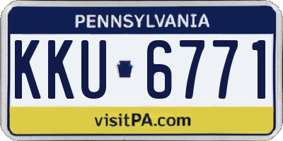 PA license plate KKU6771