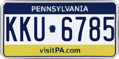 PA license plate KKU6785