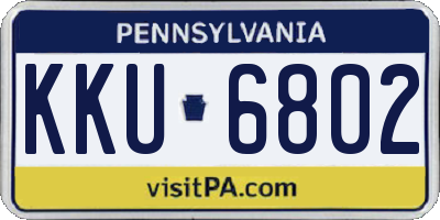 PA license plate KKU6802