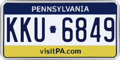 PA license plate KKU6849