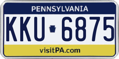PA license plate KKU6875