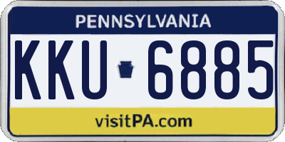 PA license plate KKU6885