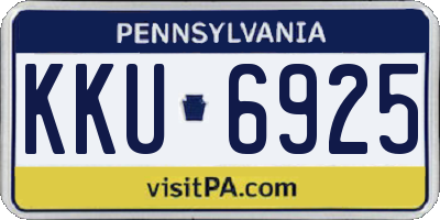 PA license plate KKU6925