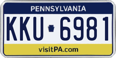 PA license plate KKU6981