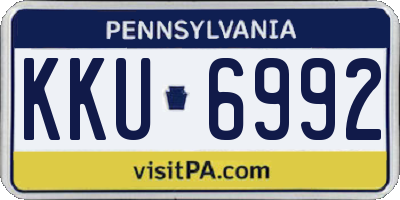 PA license plate KKU6992