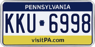 PA license plate KKU6998