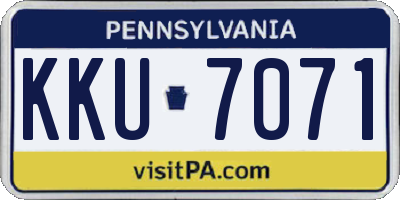 PA license plate KKU7071