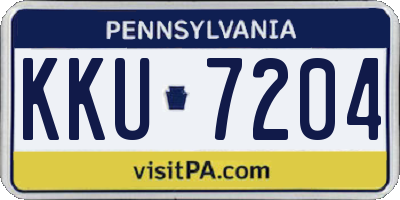PA license plate KKU7204