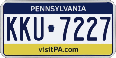 PA license plate KKU7227