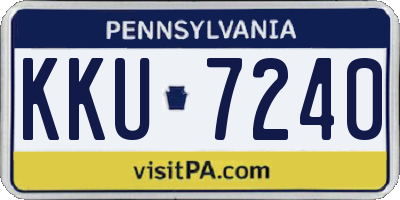 PA license plate KKU7240
