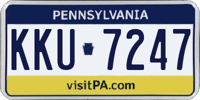 PA license plate KKU7247