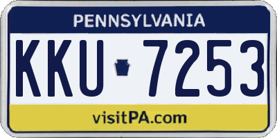 PA license plate KKU7253