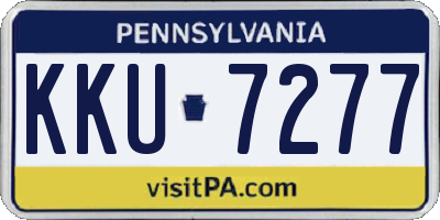 PA license plate KKU7277