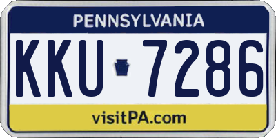 PA license plate KKU7286