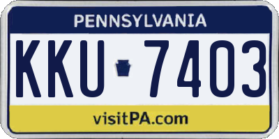 PA license plate KKU7403