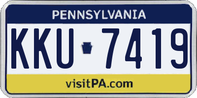 PA license plate KKU7419