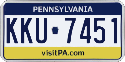 PA license plate KKU7451