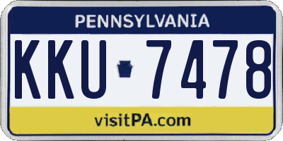 PA license plate KKU7478