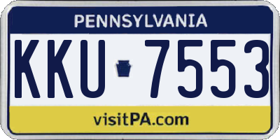 PA license plate KKU7553