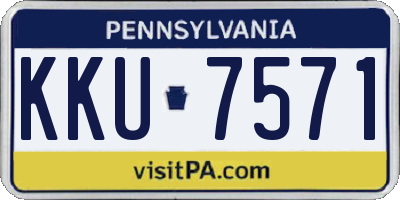 PA license plate KKU7571