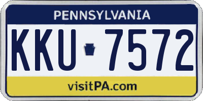 PA license plate KKU7572