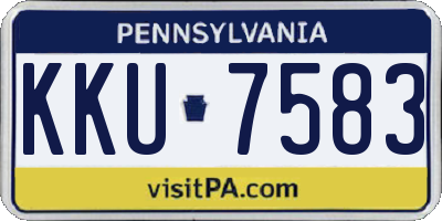 PA license plate KKU7583
