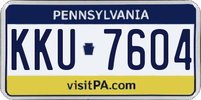 PA license plate KKU7604