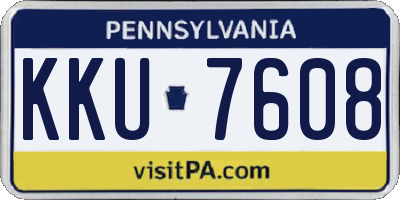 PA license plate KKU7608