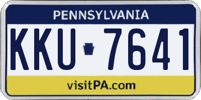 PA license plate KKU7641