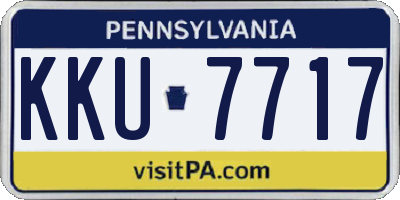 PA license plate KKU7717