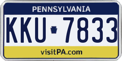 PA license plate KKU7833