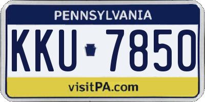 PA license plate KKU7850