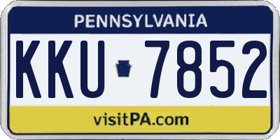 PA license plate KKU7852