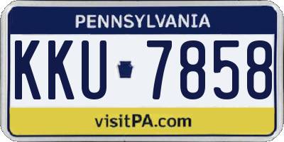 PA license plate KKU7858