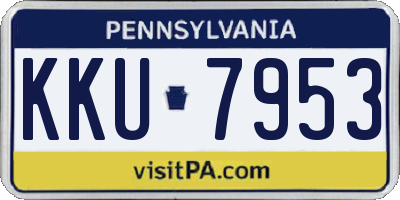 PA license plate KKU7953