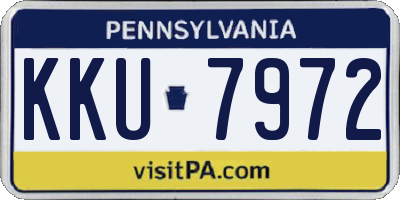 PA license plate KKU7972
