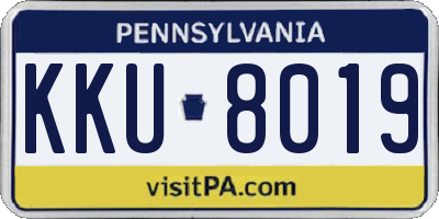 PA license plate KKU8019