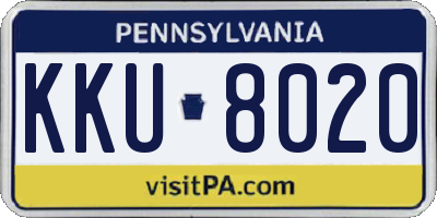 PA license plate KKU8020